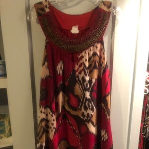 Beaded neck dress
